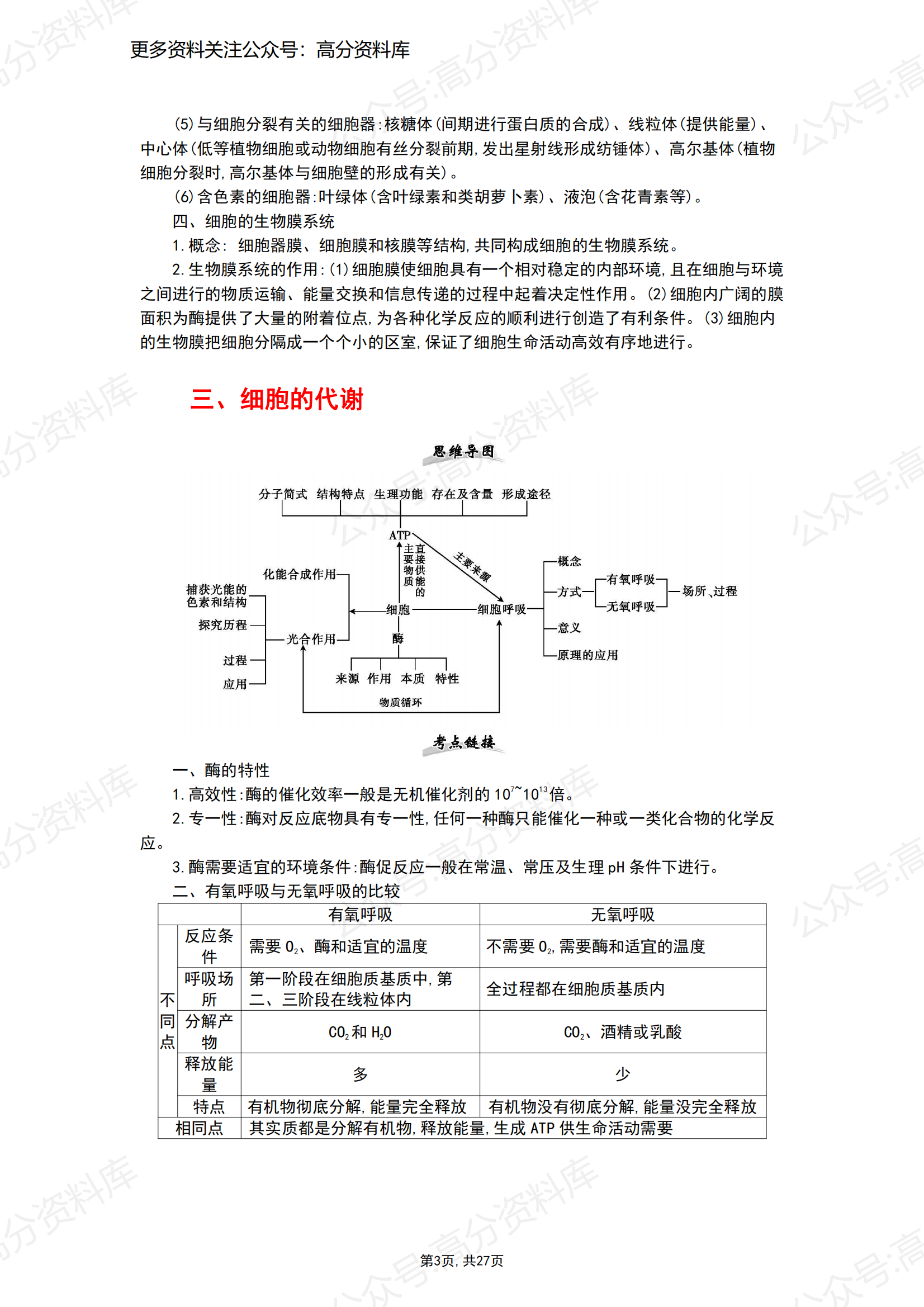 高中生物-高三一轮复习生物知识点汇总插图高中生物2