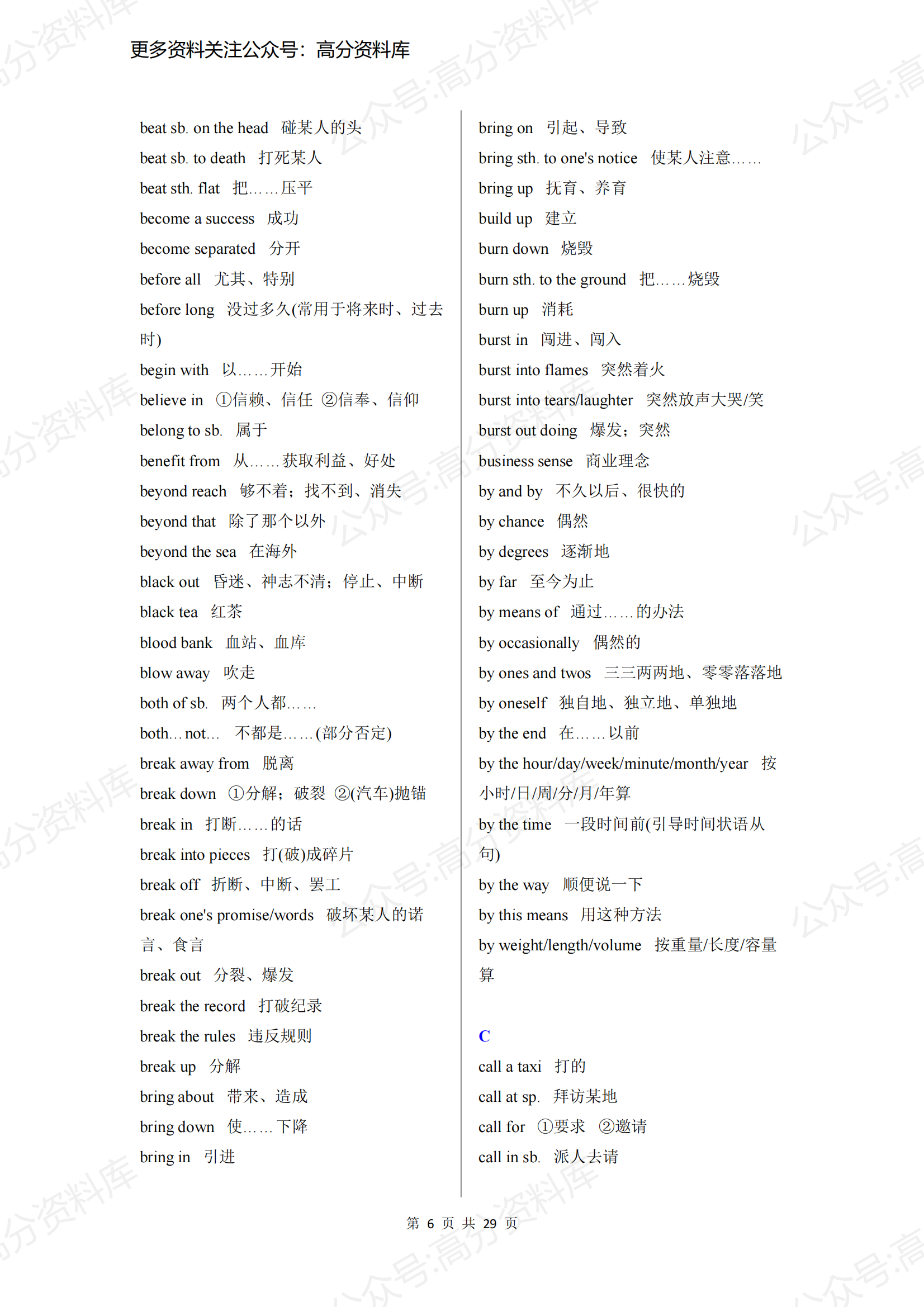 高中英语-高考重点短语汇总插图高中英语5