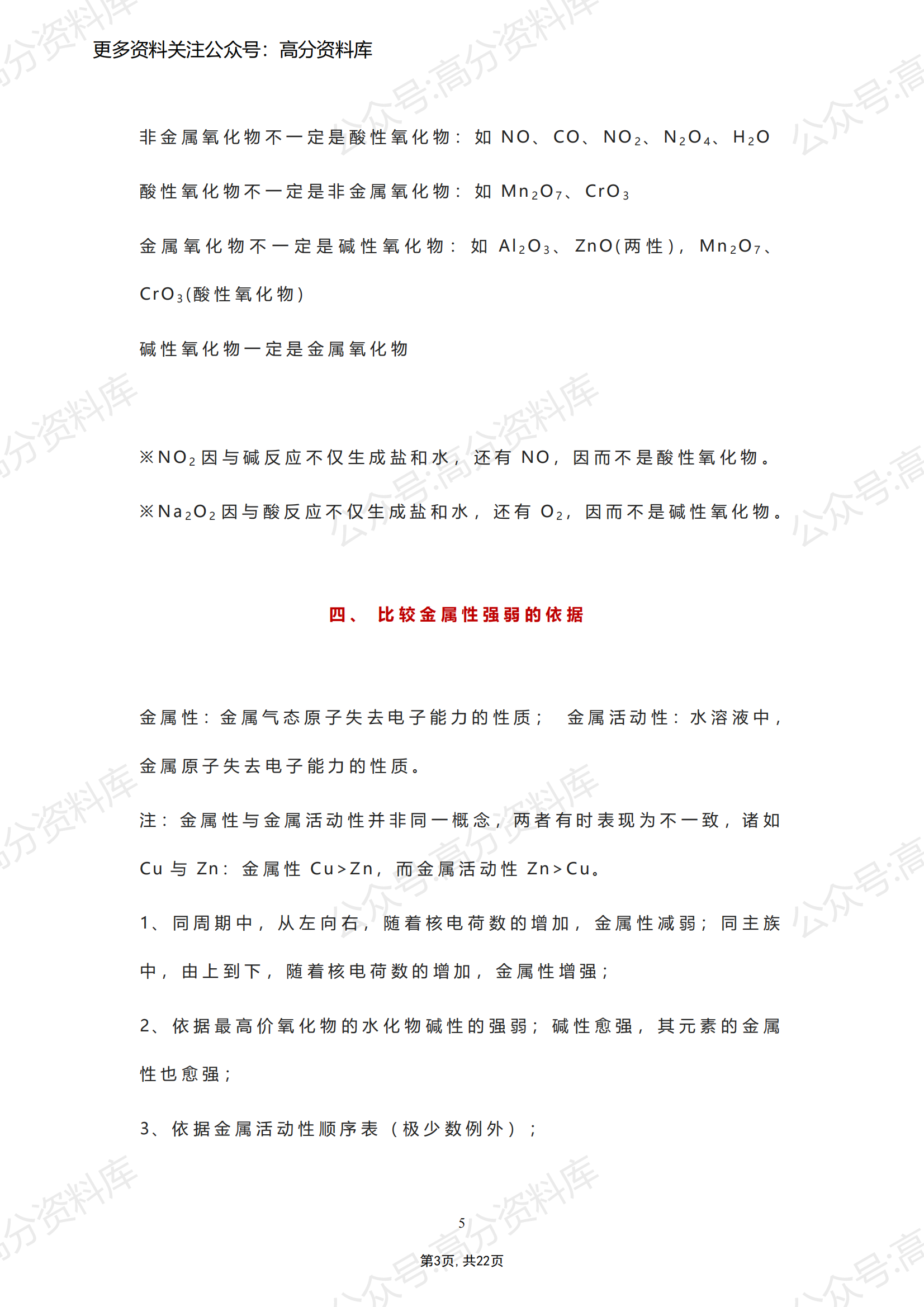 高中化学-30个专题知识总结（共22页）插图高中化学2