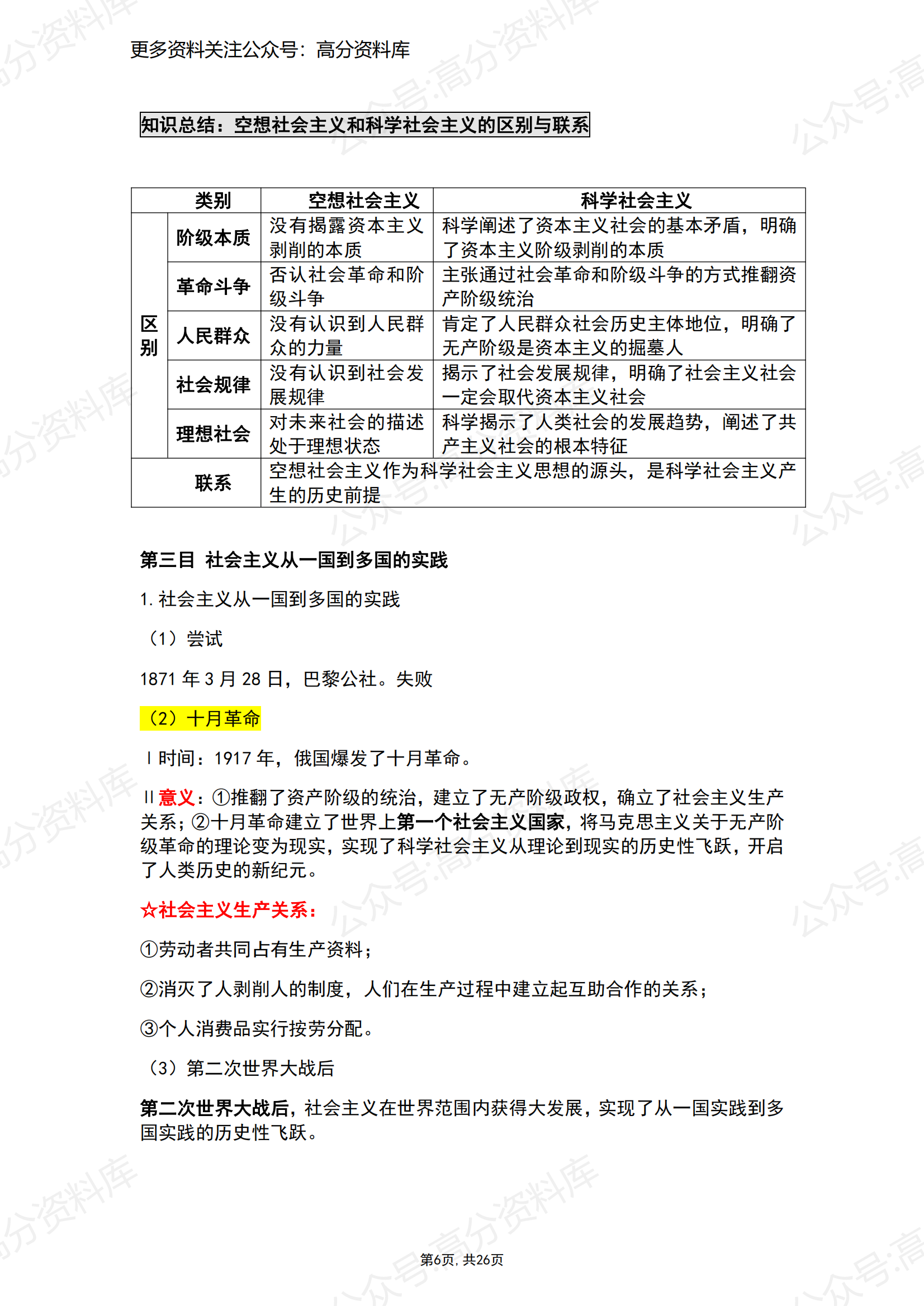 高中政治-统编版必修一《中国特色社会主义》知识点总结插图高中政治5