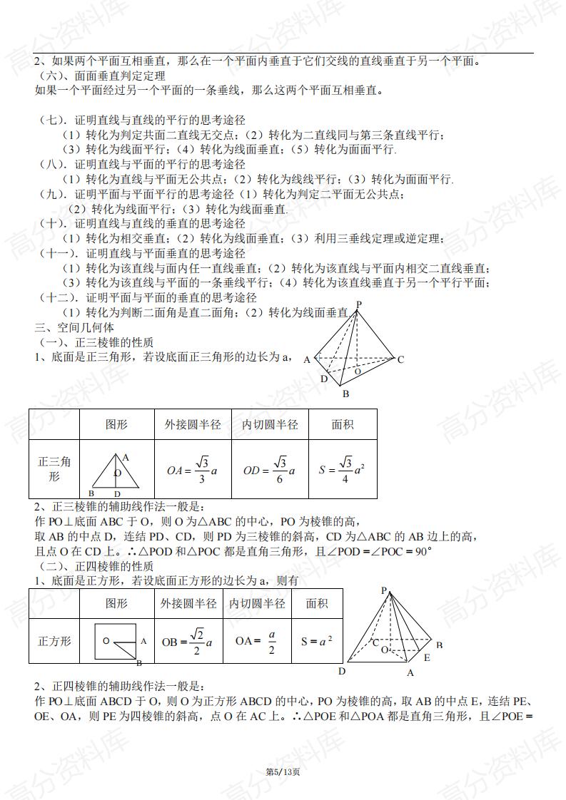 高中数学-高考数学必修1-5公式大全插图高中数学4