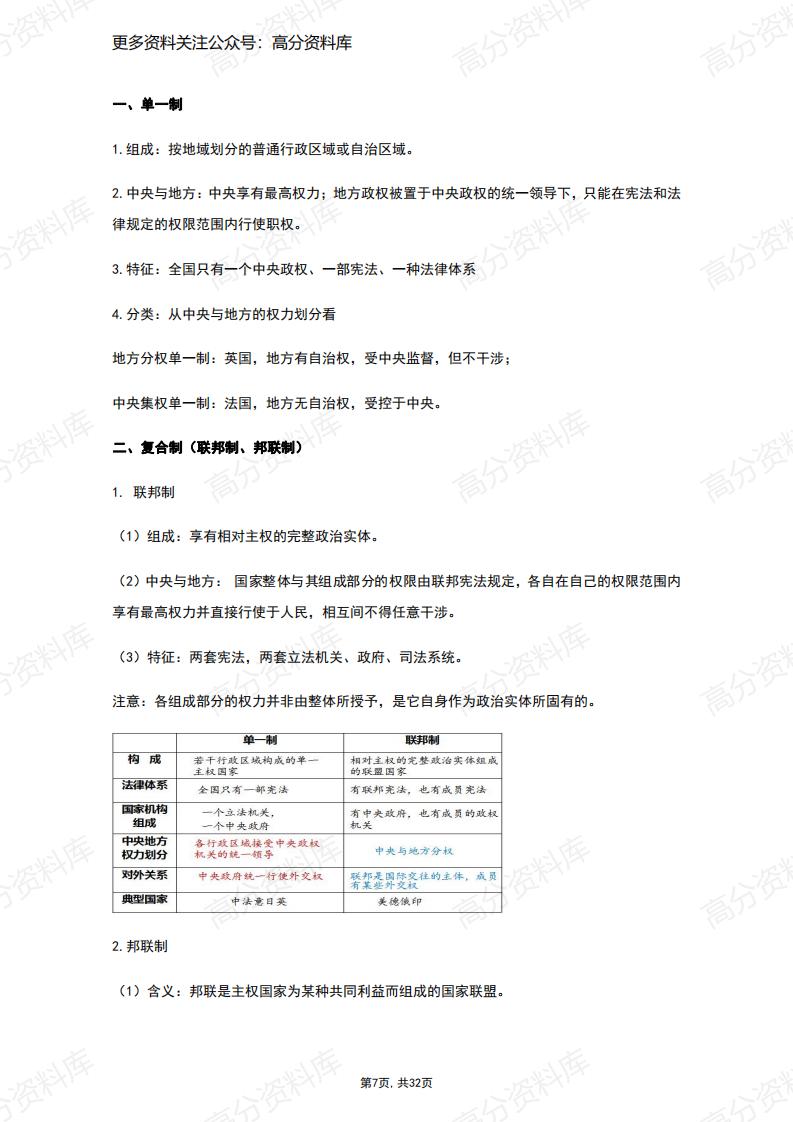 高中政治-统编版选择性必修1《当代国际政治与经济》知识提纲插图高中政治6