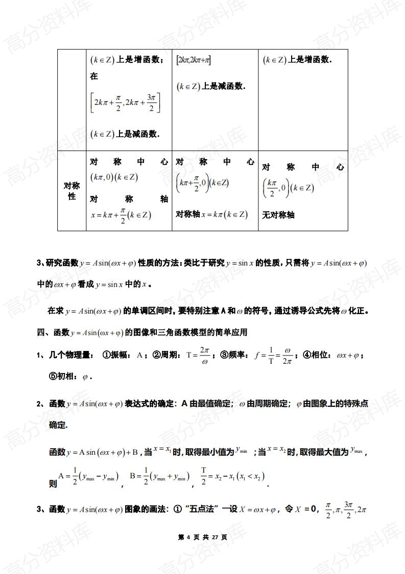 高中数学-人教版高一数学下学期期末知识点复习插图高中数学3