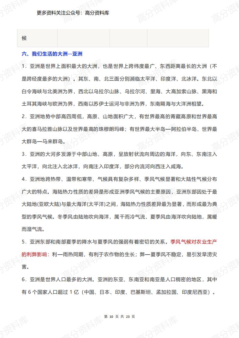 高中地理-高考地理必考的世界地理知识点汇总插图高中地理9