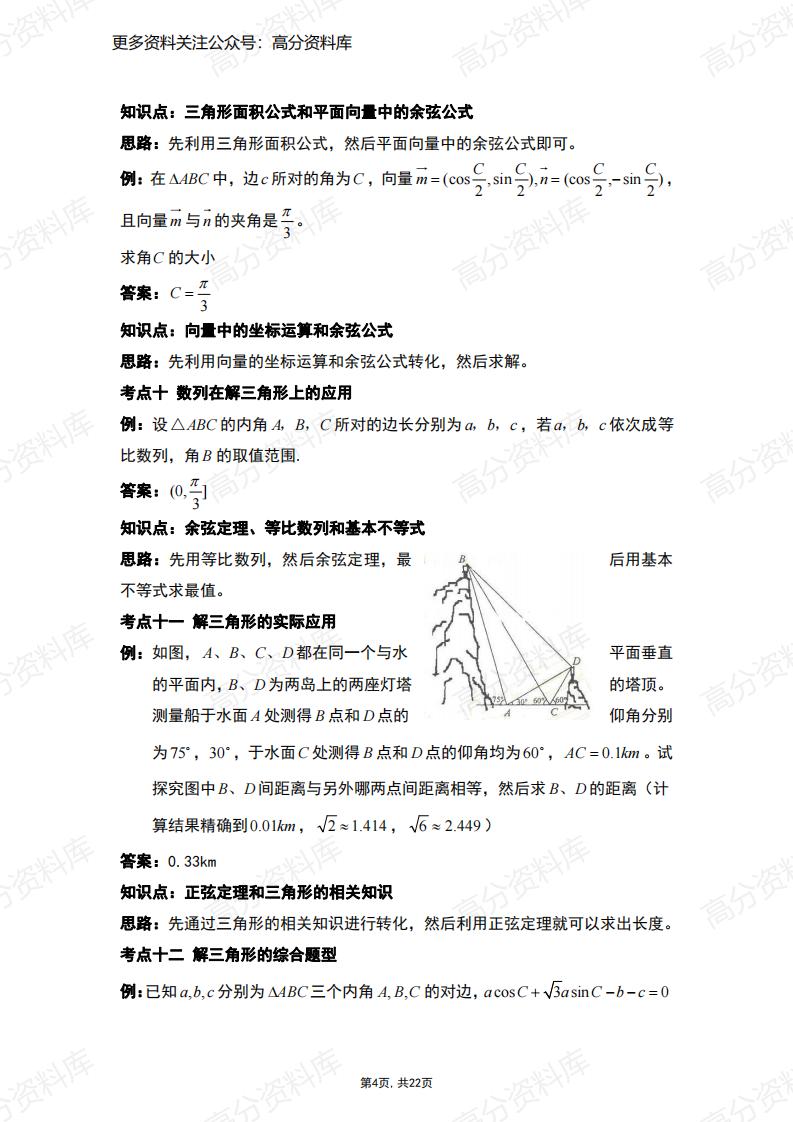 高中数学-必修5常考题型与知识点总结（22页）插图高中数学3