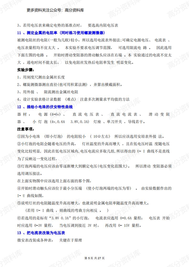 高中物理-实验总结大全，超实用（27页）插图高中物理4