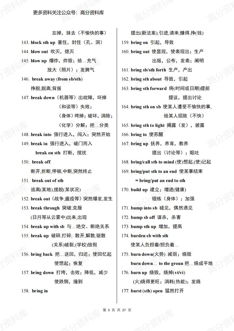 高中英语-新课标高中教材1030个短语大汇总插图高中英语4