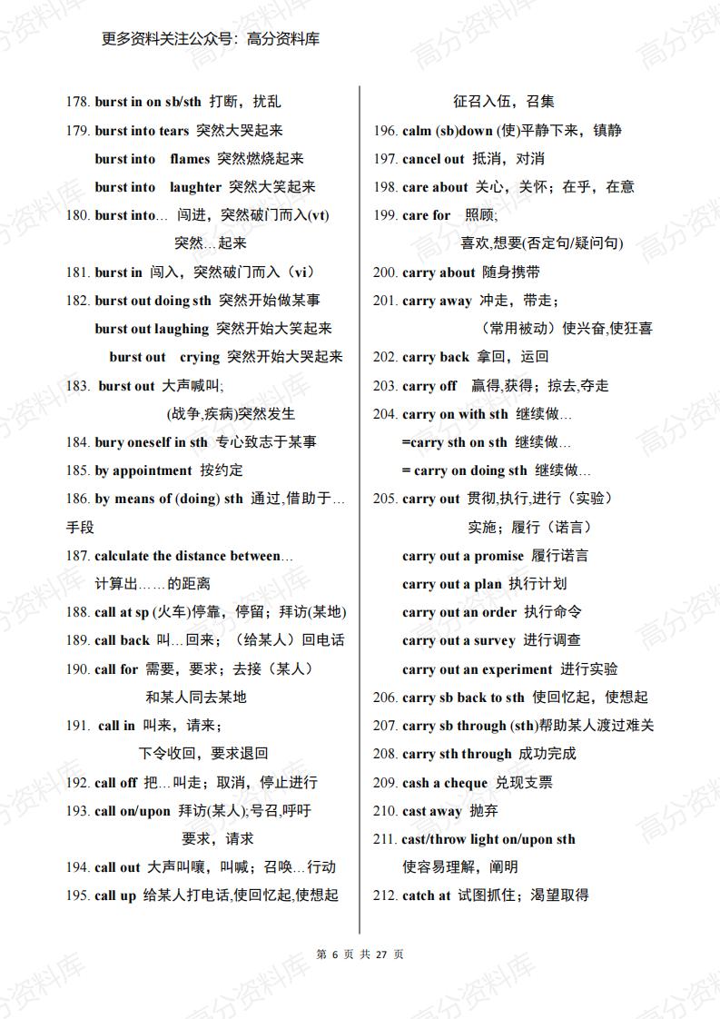 高中英语-新课标高中教材1030个短语大汇总插图高中英语5