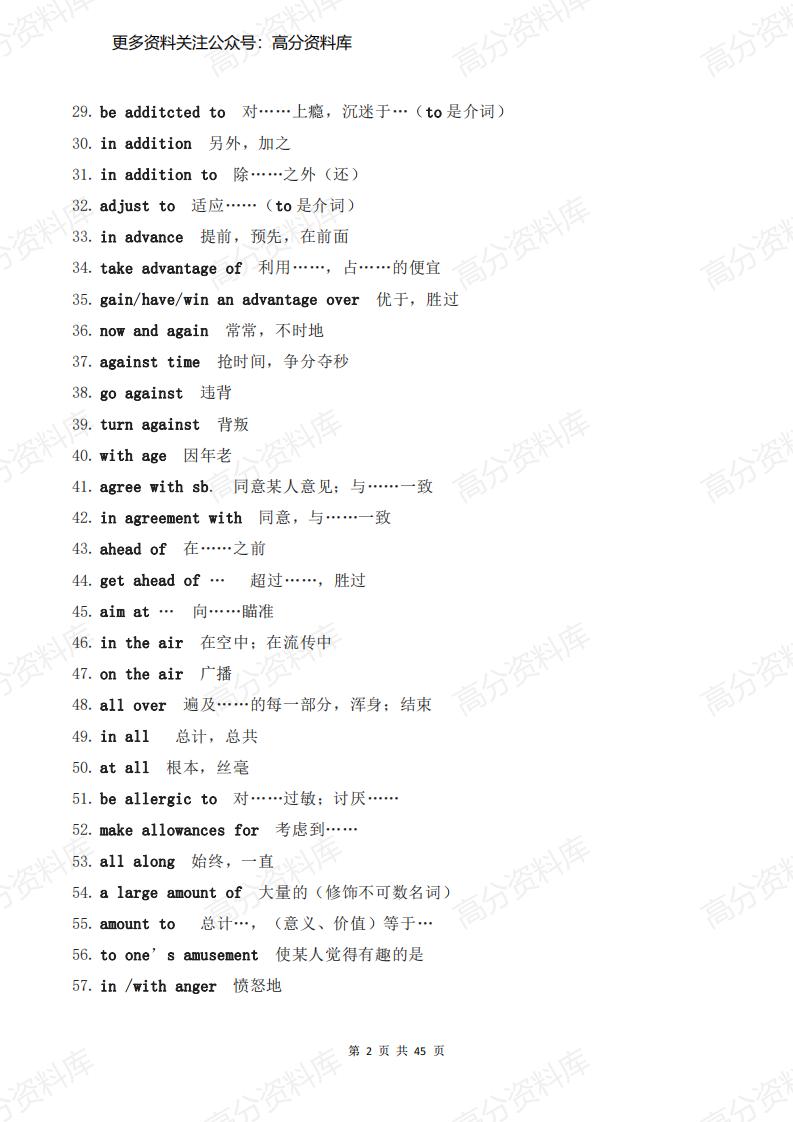 高中英语-新课标教材高中英语短语总结汇总插图高中英语1
