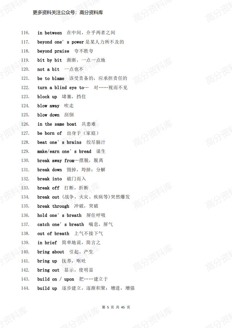 高中英语-新课标教材高中英语短语总结汇总插图高中英语4