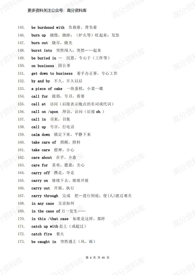 高中英语-新课标教材高中英语短语总结汇总插图高中英语5