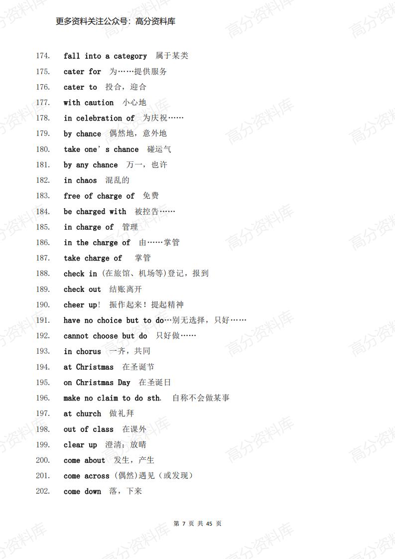 高中英语-新课标教材高中英语短语总结汇总插图高中英语6