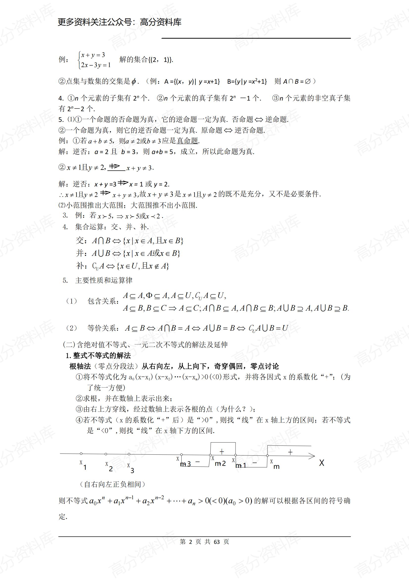 高中数学-高一至高三笔记总结插图高中数学1