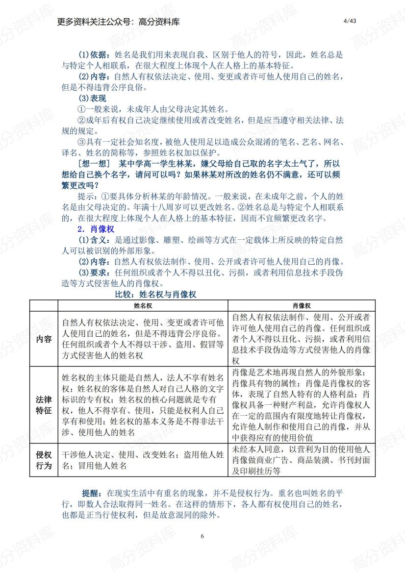 高中政治-选择性必修2《法律与生活》主干知识插图高中政治3