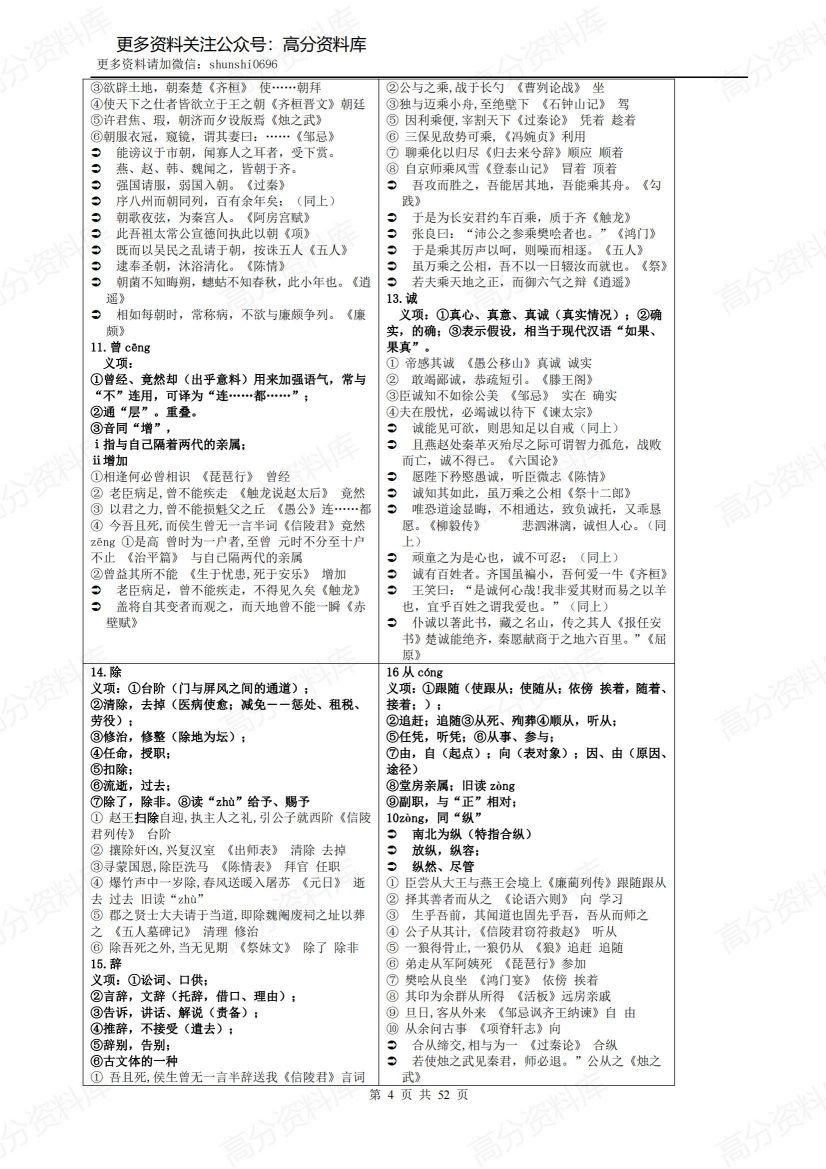 高中语文-高考必背文言文实词虚词插图高中语文3