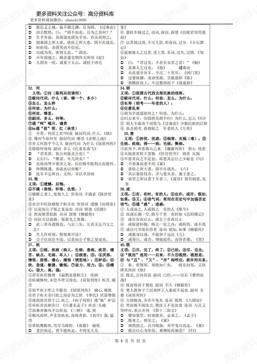 高中语文-高考必背文言文实词虚词插图高中语文7