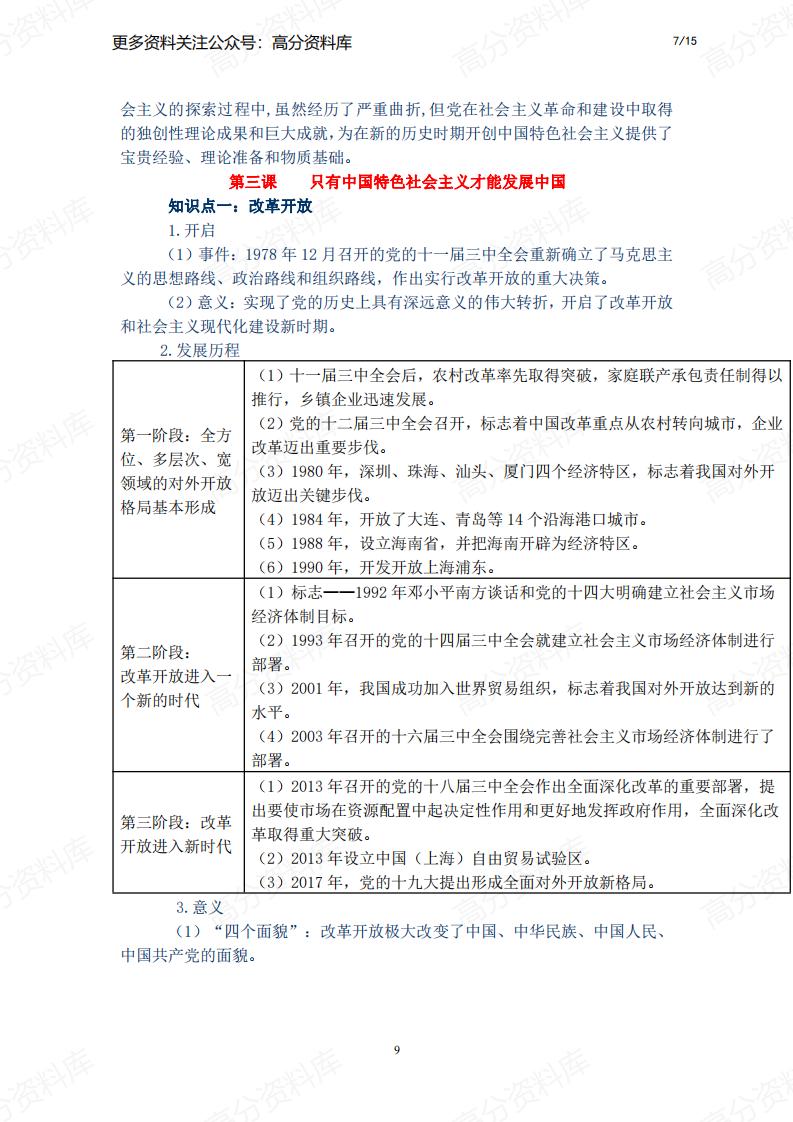 高中政治-必修一《中国特色社会主义》主干知识插图高中政治6