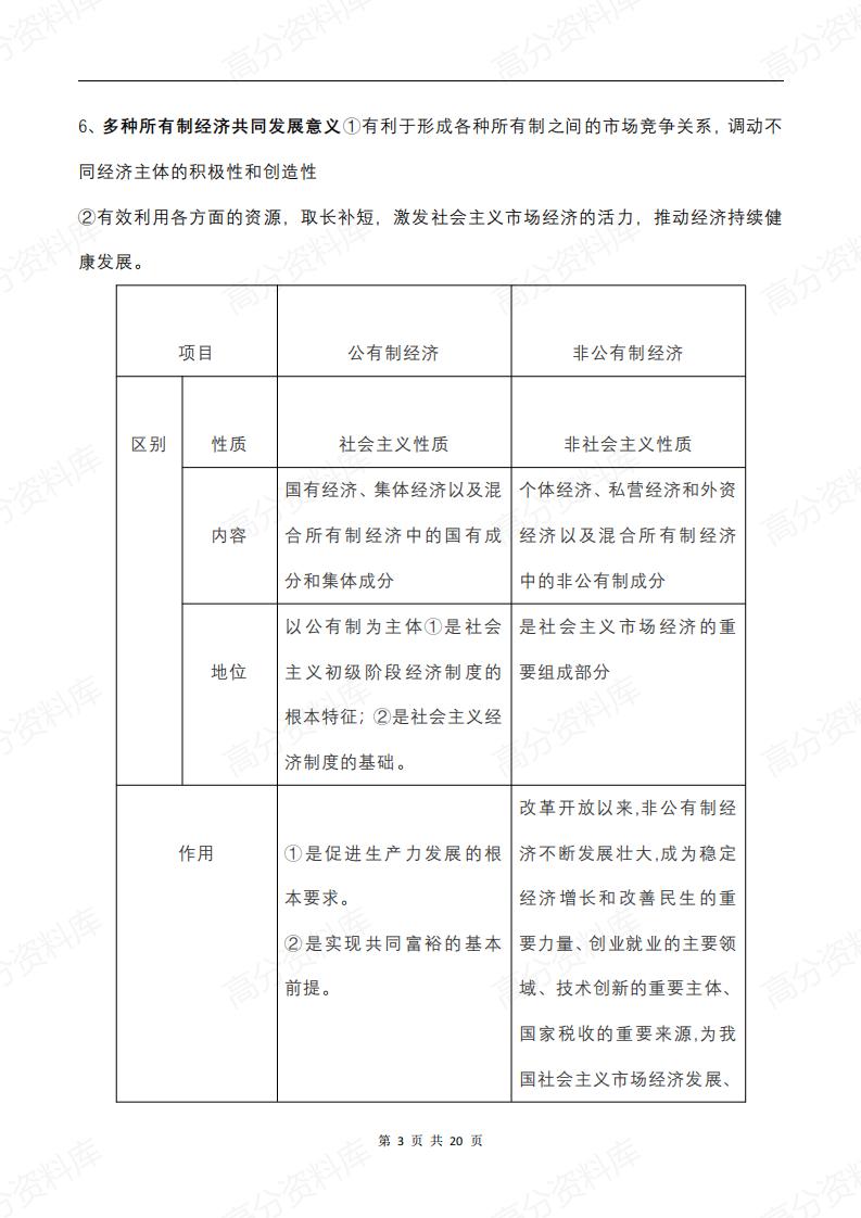高中政治-新教材必修二《经济与社会》知识点梳理插图高中政治2