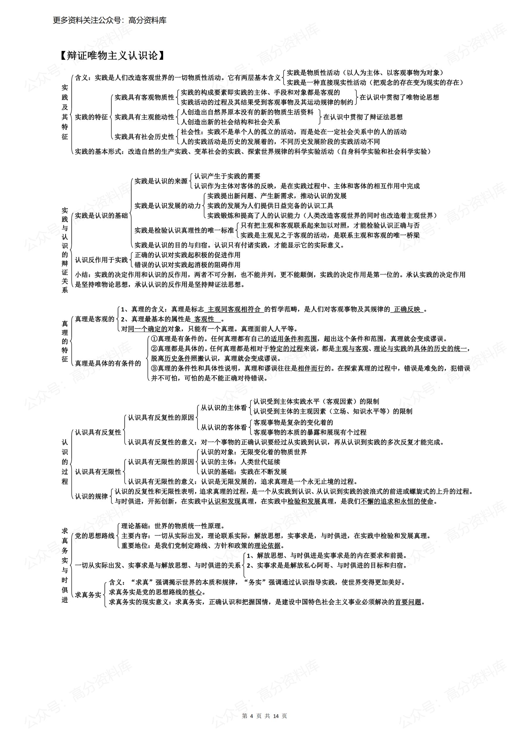 高中政治-必修四《生活与哲学》知识结构图插图高中政治3