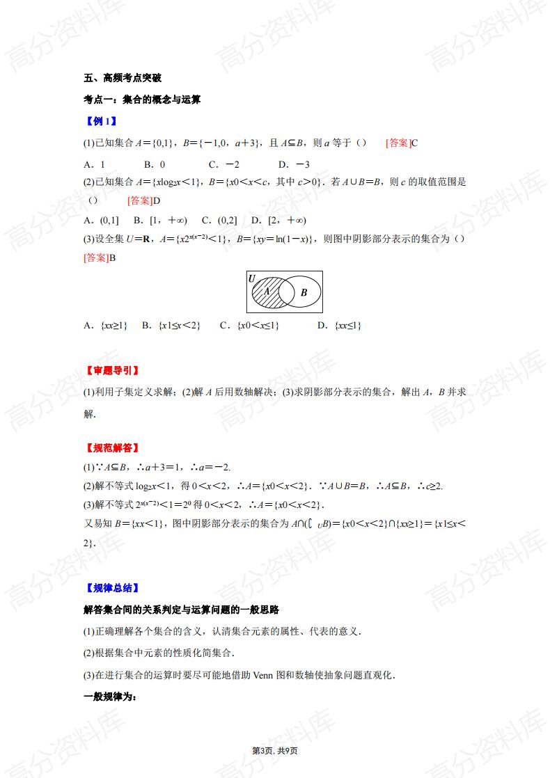 高中数学-高中数学集合与常用逻辑用语知识点总结插图高中数学2