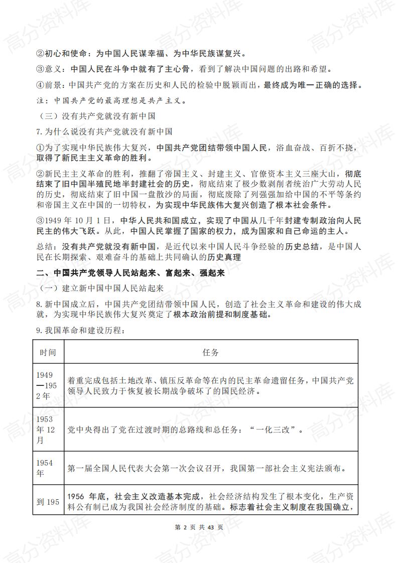 高中政治-2024高中政治必修3《政治与法治》知识提纲插图高中政治1