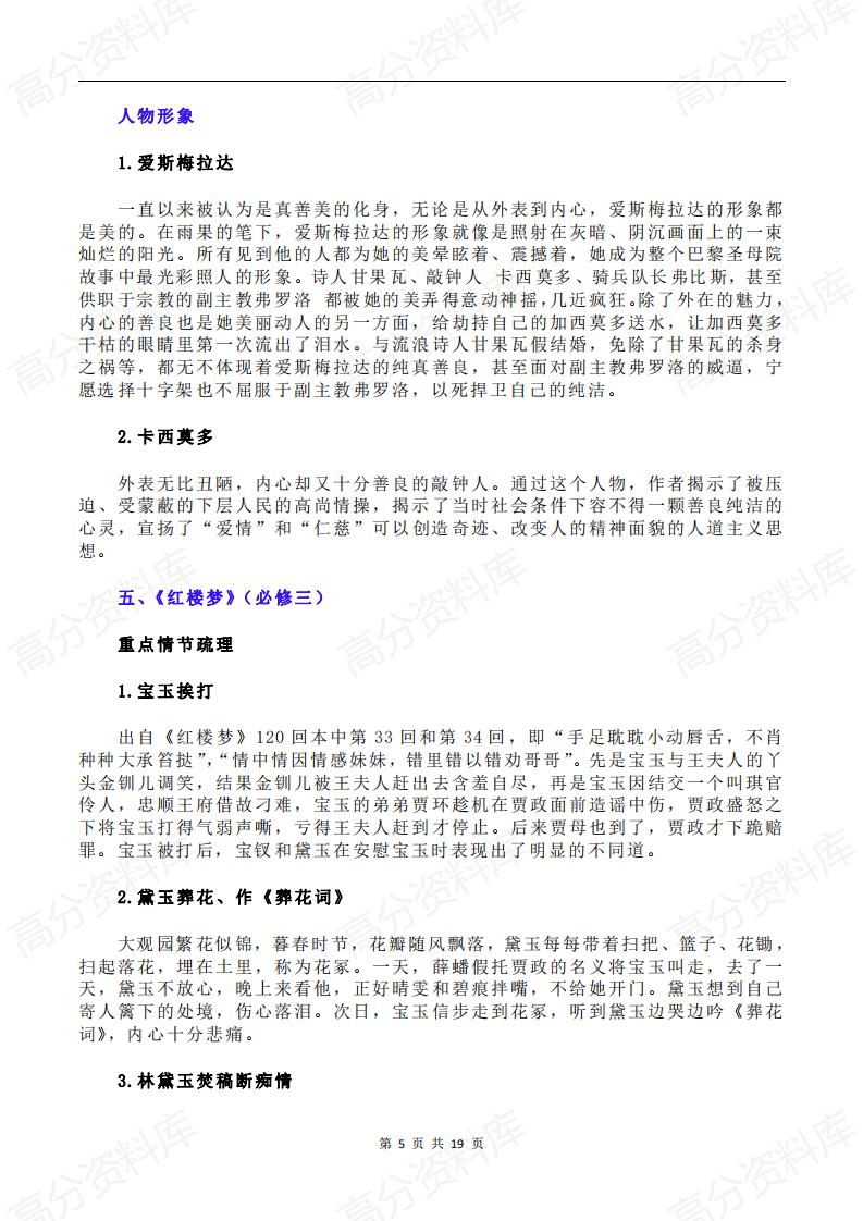 高中语文-必修1-5名著导读插图高中语文4