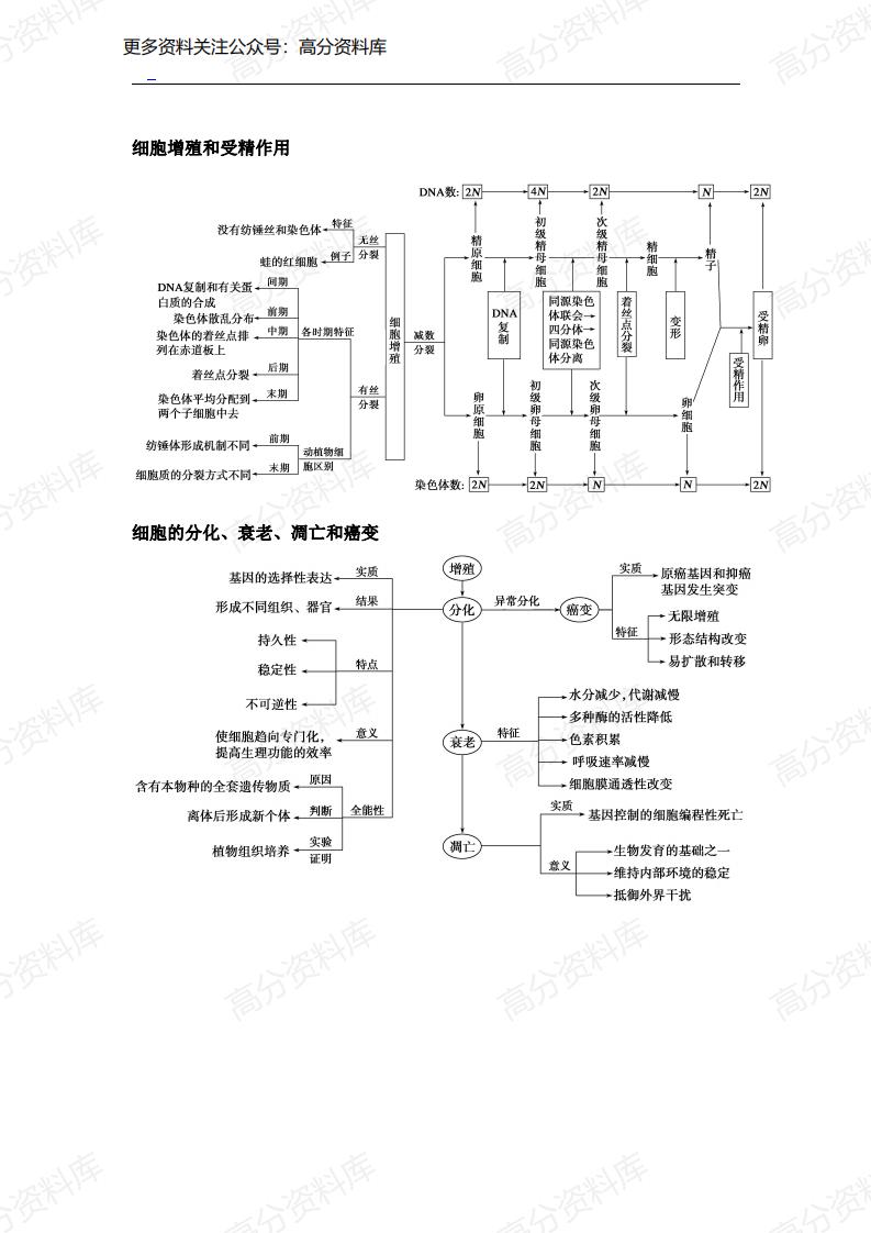 高中生物-知识网络体系（全面）插图高中生物6