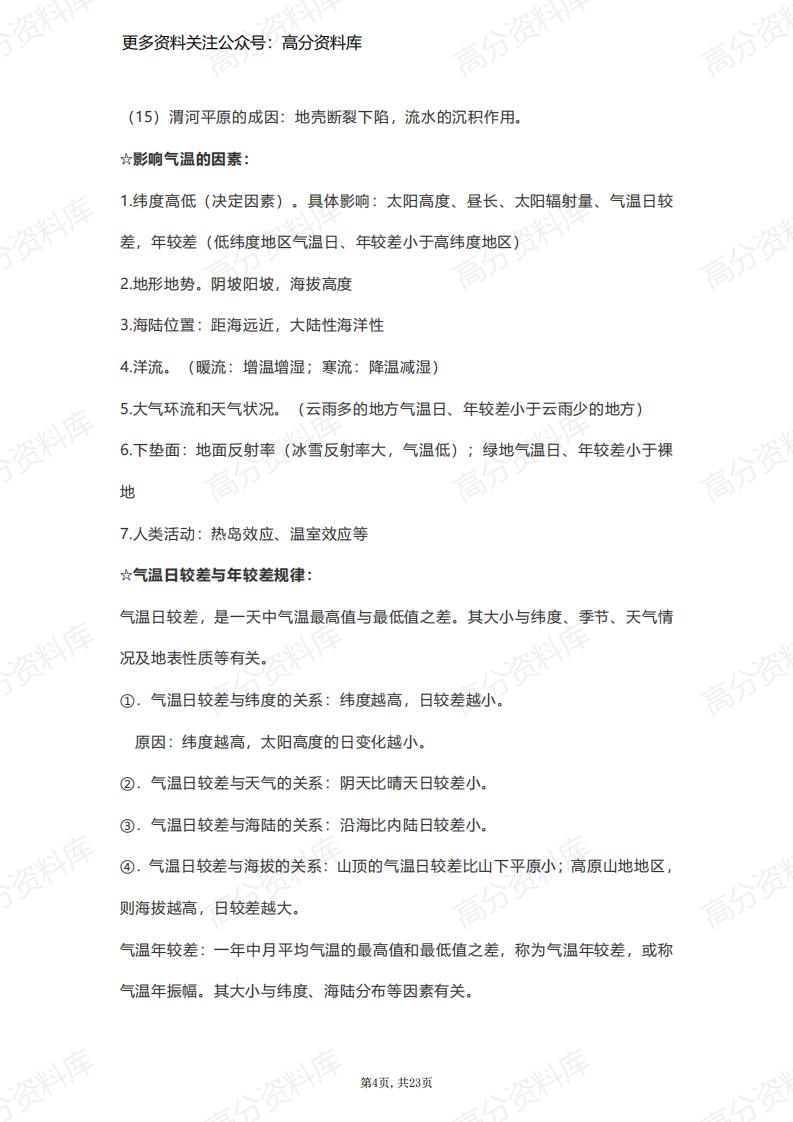 高中地理-干货高三地理复习简答题答题模版（共23页）插图高中地理3