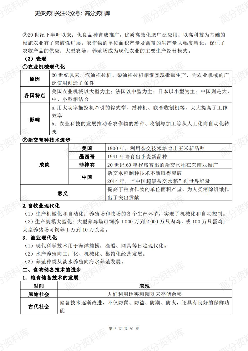 高中历史-人教统编版选择性必修2《经济与社会生活》复习提纲插图高中历史4