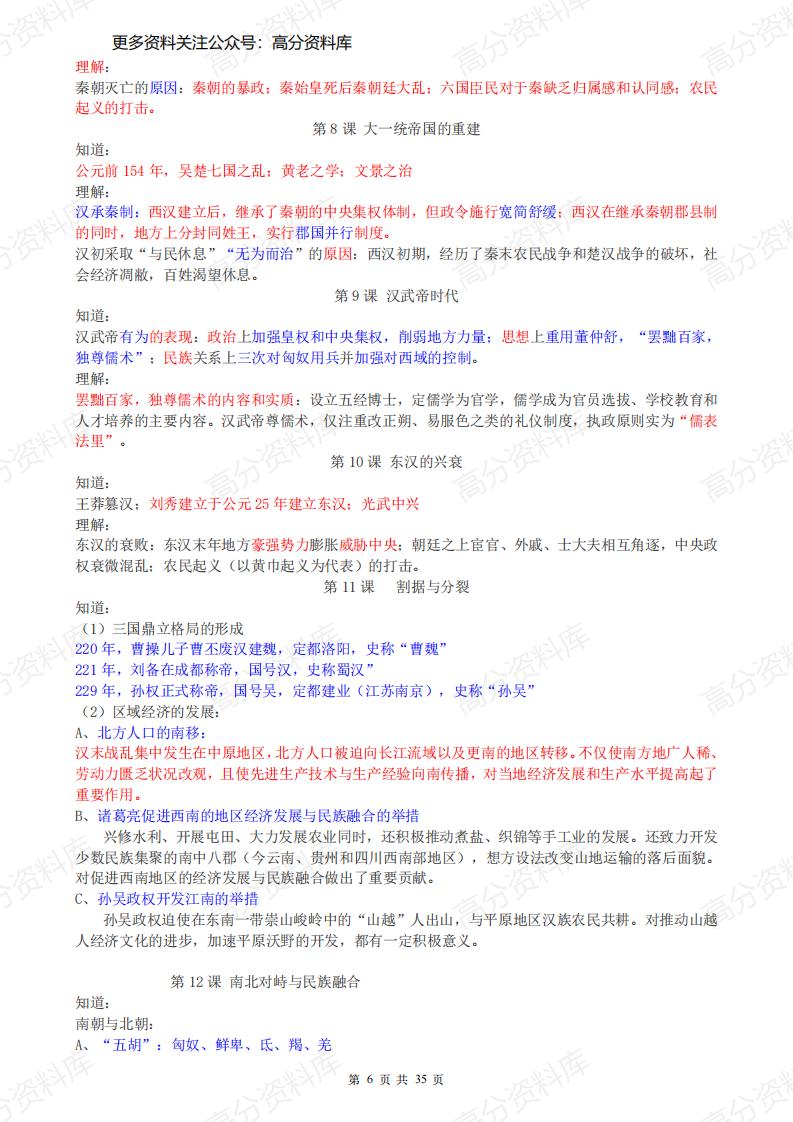 高中历史-知识点归纳汇总插图高中历史5