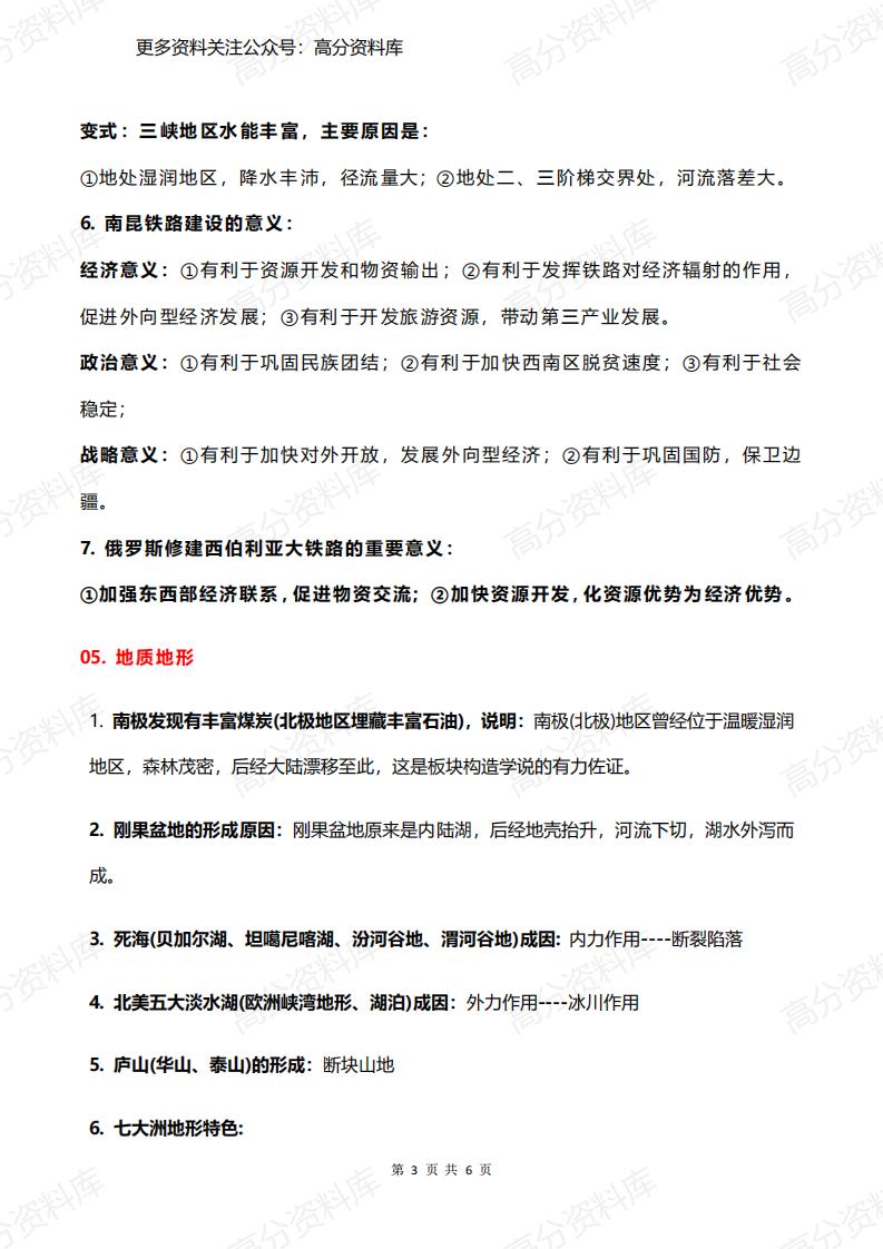 高中地理-高考地理必背18种大题插图高中地理2