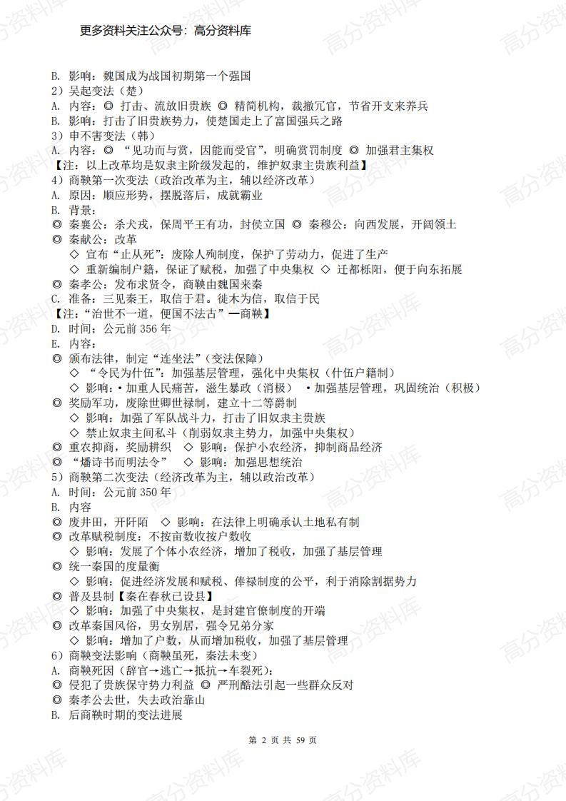 高中历史-会考复习知识点插图高中历史1