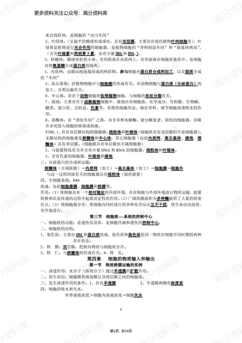 高中生物-学考知识点总结插图高中生物3