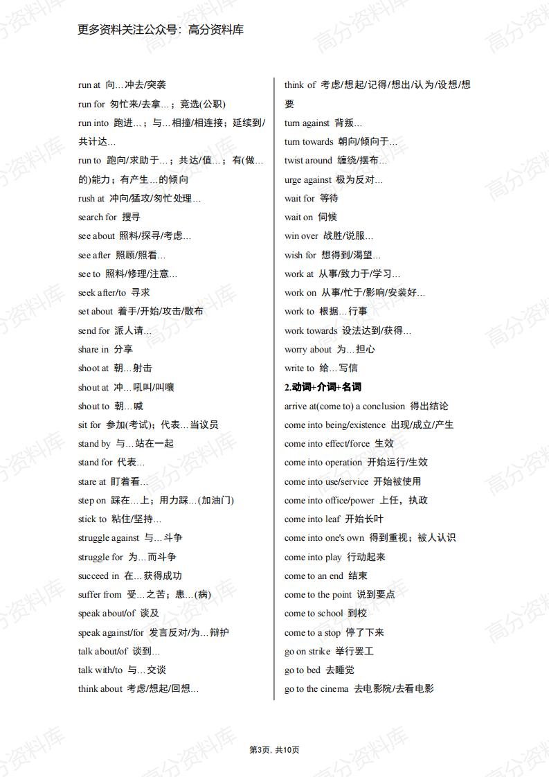 高中英语-动词短语分类插图高中英语2