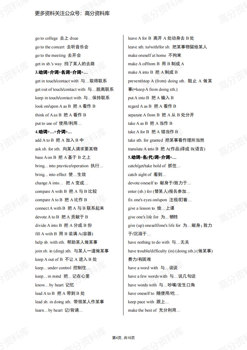 高中英语-动词短语分类插图高中英语3