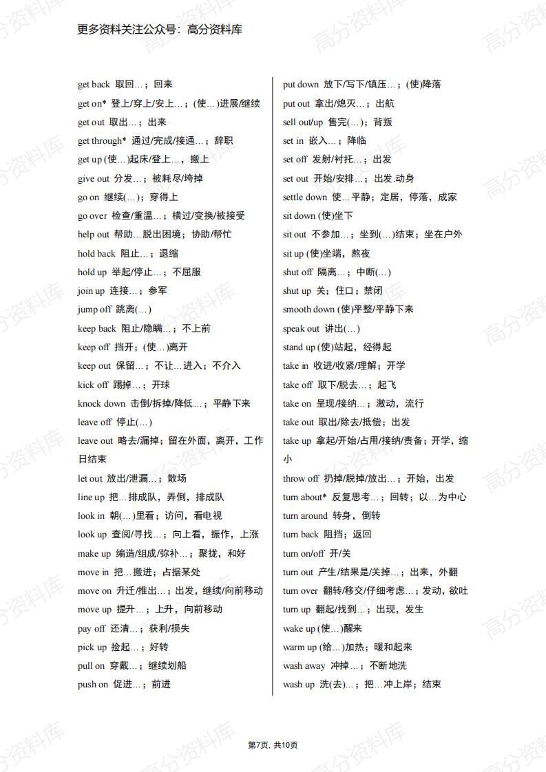 高中英语-动词短语分类插图高中英语6