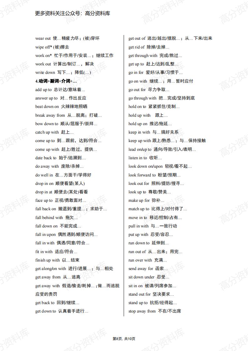 高中英语-动词短语分类插图高中英语7
