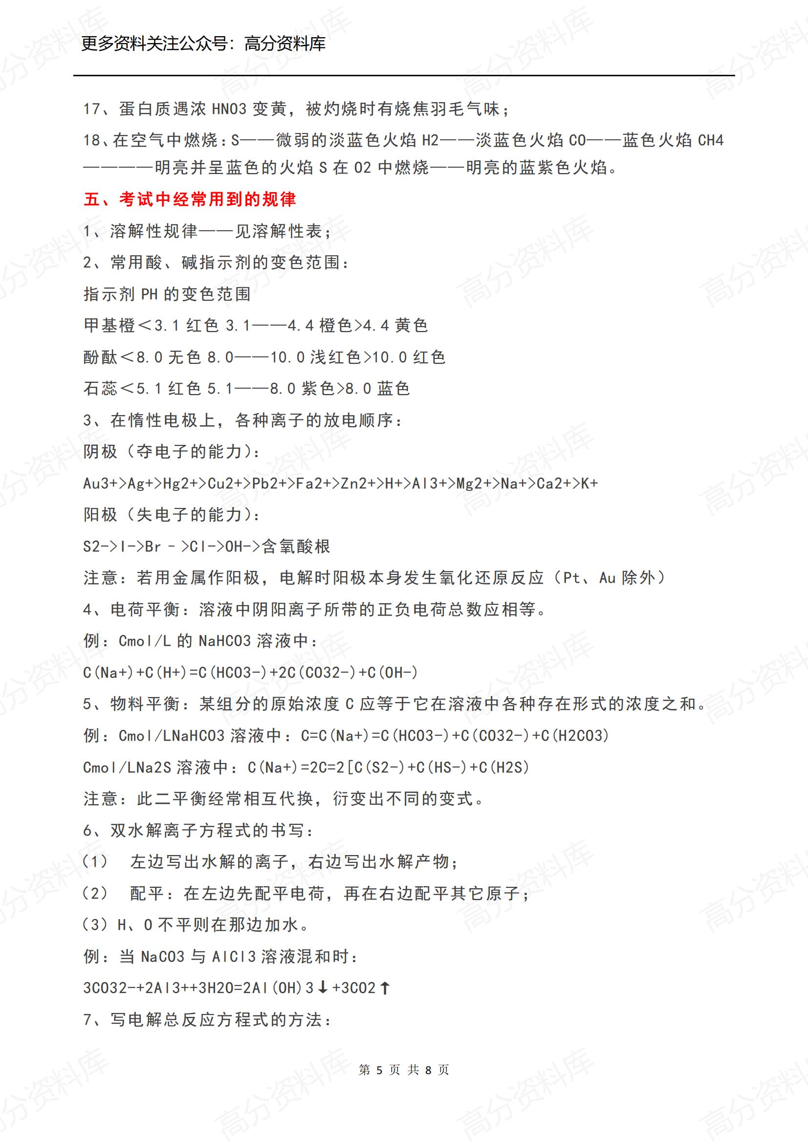 高中化学-必背知识点汇总插图高中化学4