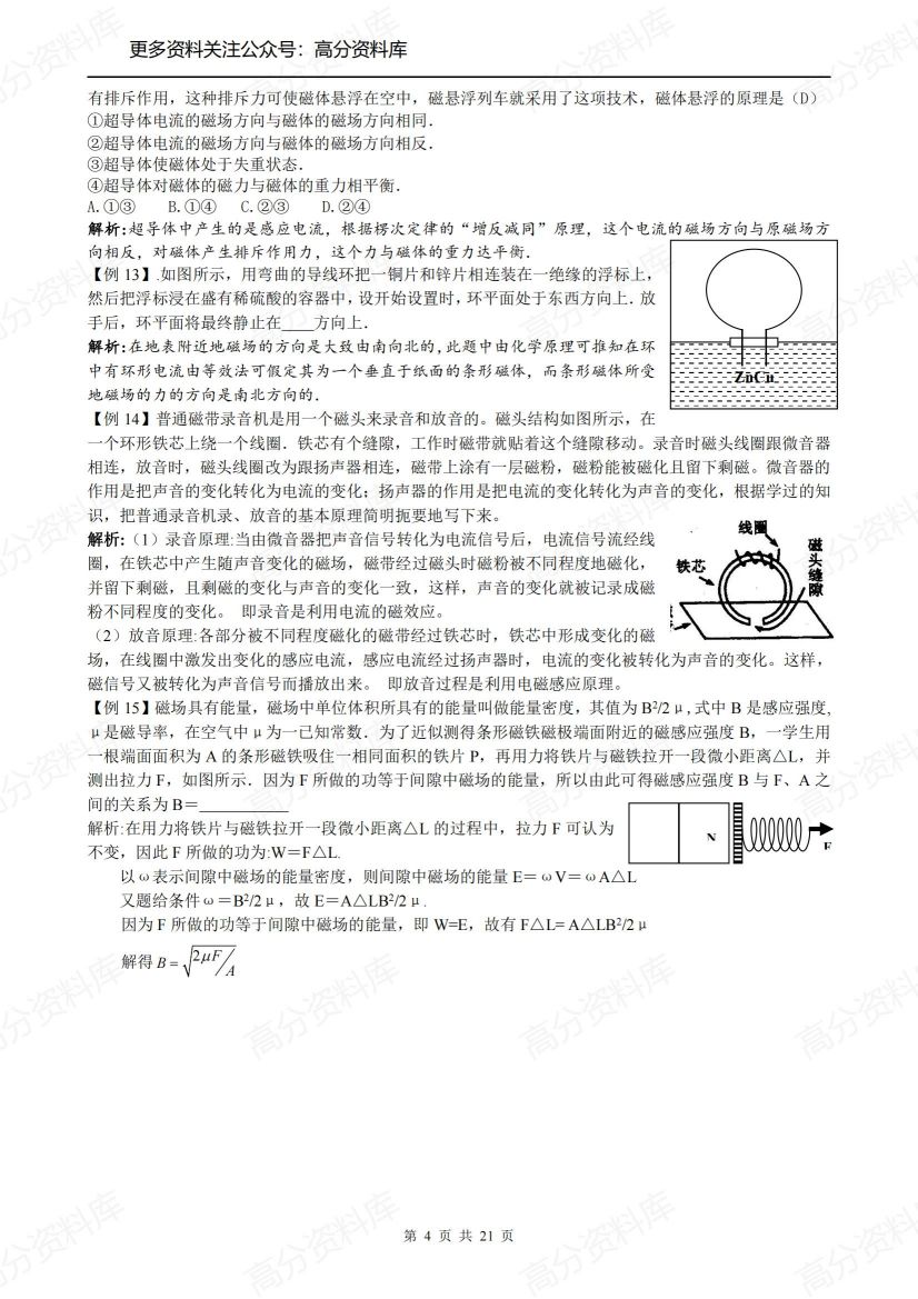 高中物理-磁场专题知识总结插图高中物理3