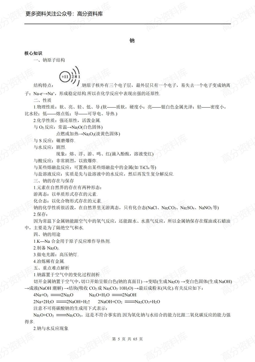 高中化学-苏教版全部知识点插图高中化学4