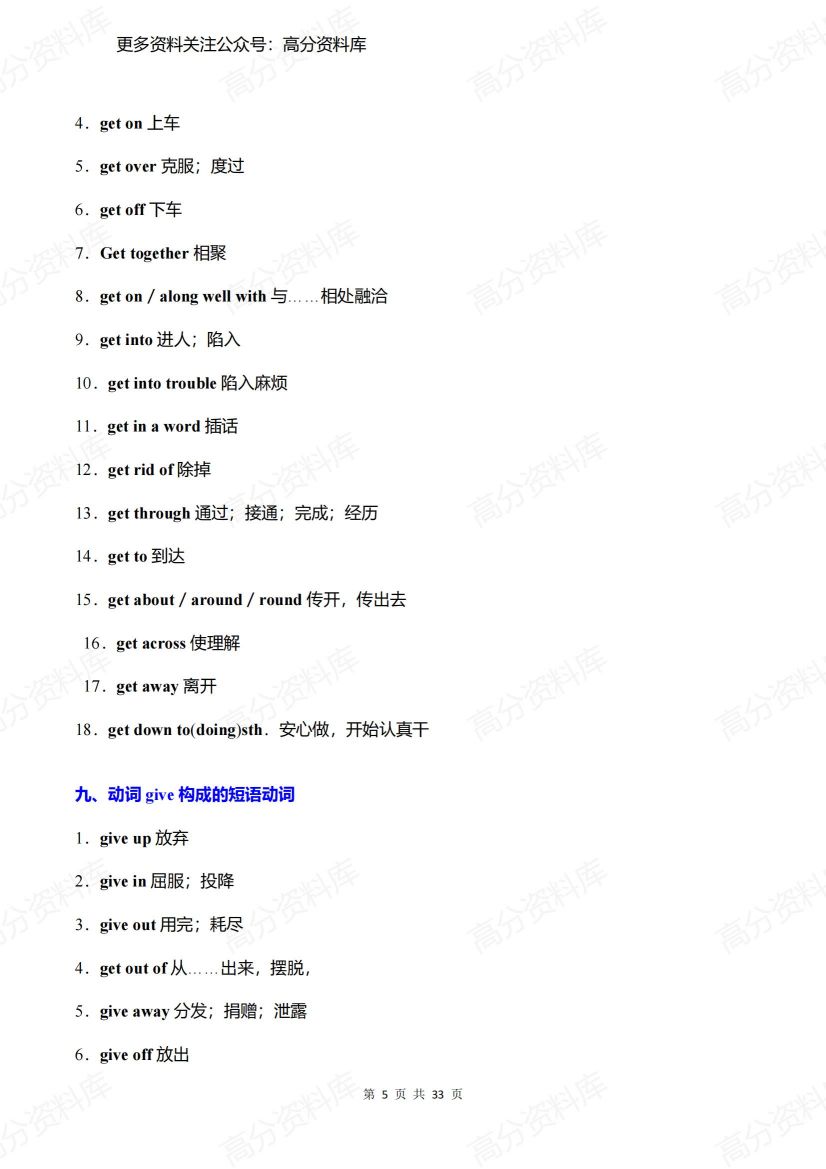 高中英语-高考重要短语动词强化记忆（共24组）插图高中英语4