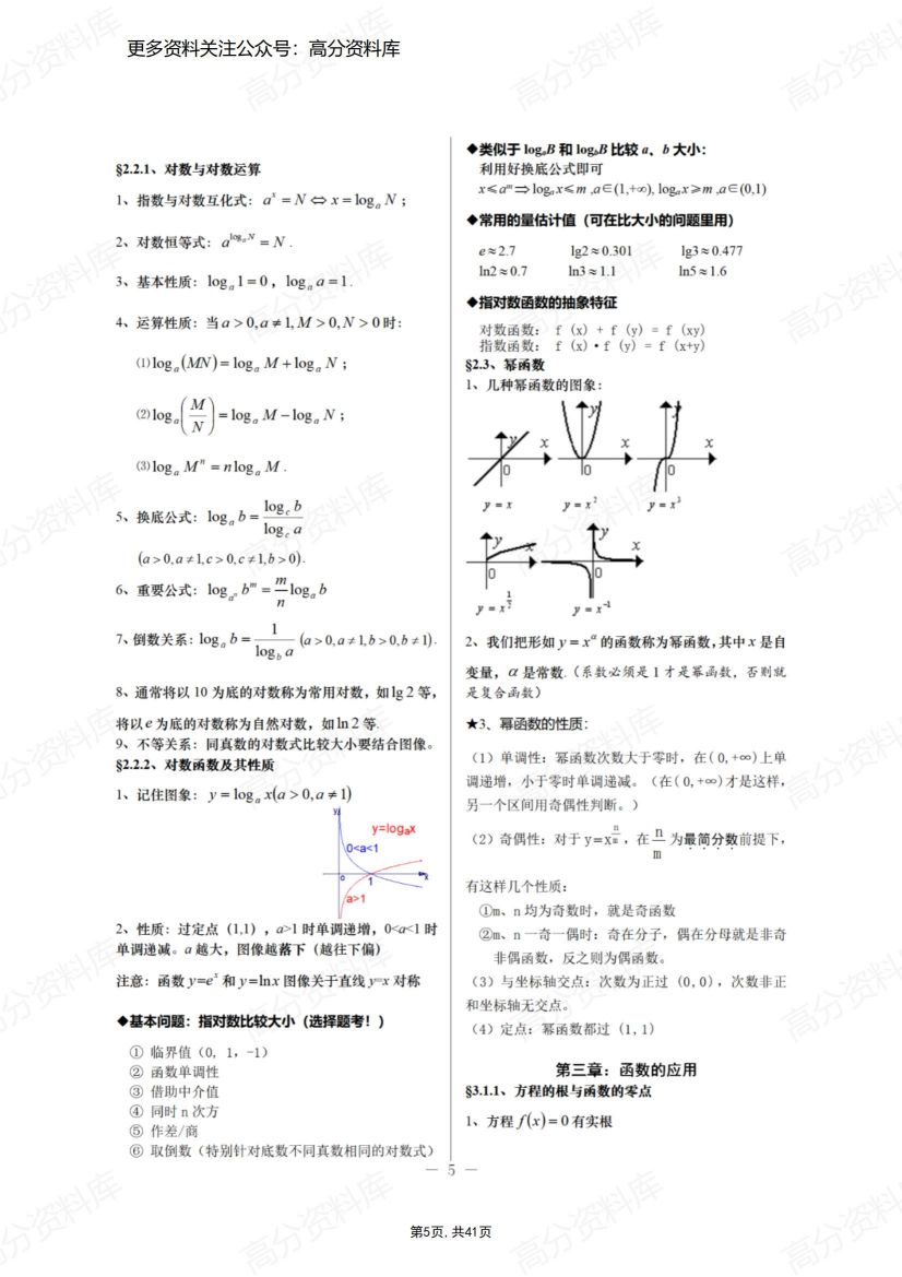高中数学-全国卷新课标知识点汇总插图高中数学4