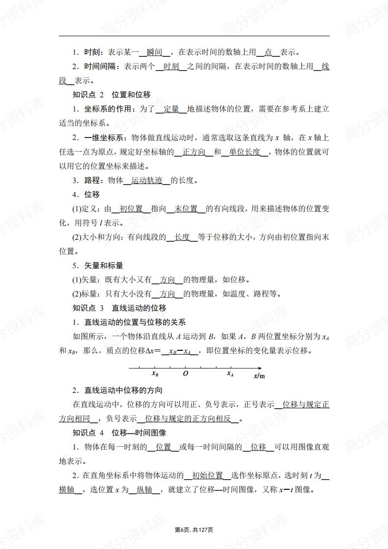 高中物理-新教材人教版必修第一册各章节知识点考点插图高中物理5