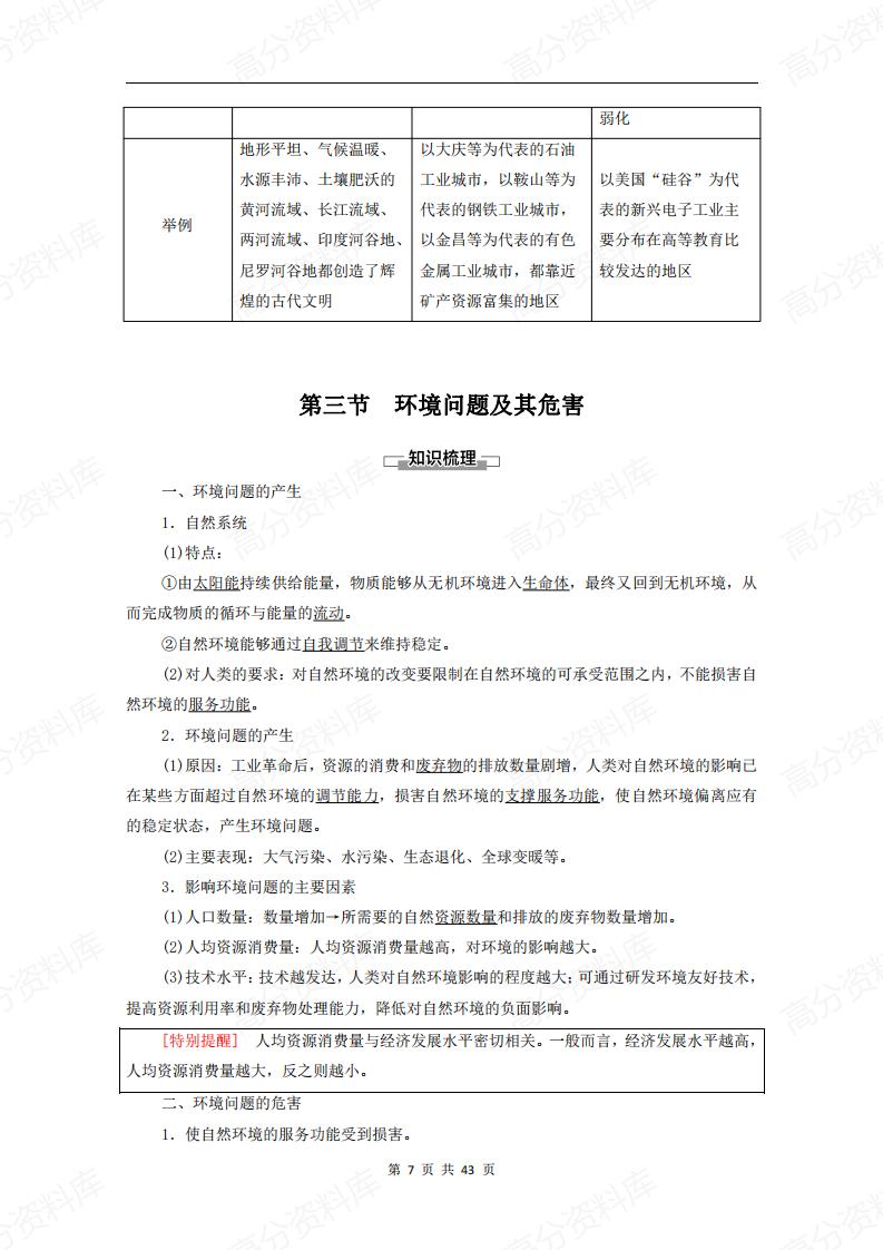 高中地理-新教材人教版（2019）选修3《资源、环境与安全》知识梳理插图高中地理6