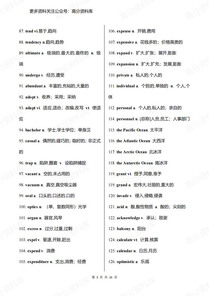 高中英语-历年高考常见的690个高频词插图高中英语2