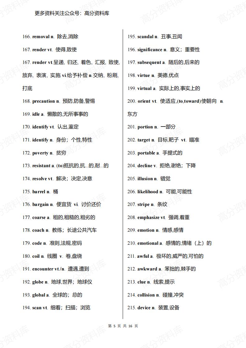 高中英语-历年高考常见的690个高频词插图高中英语4