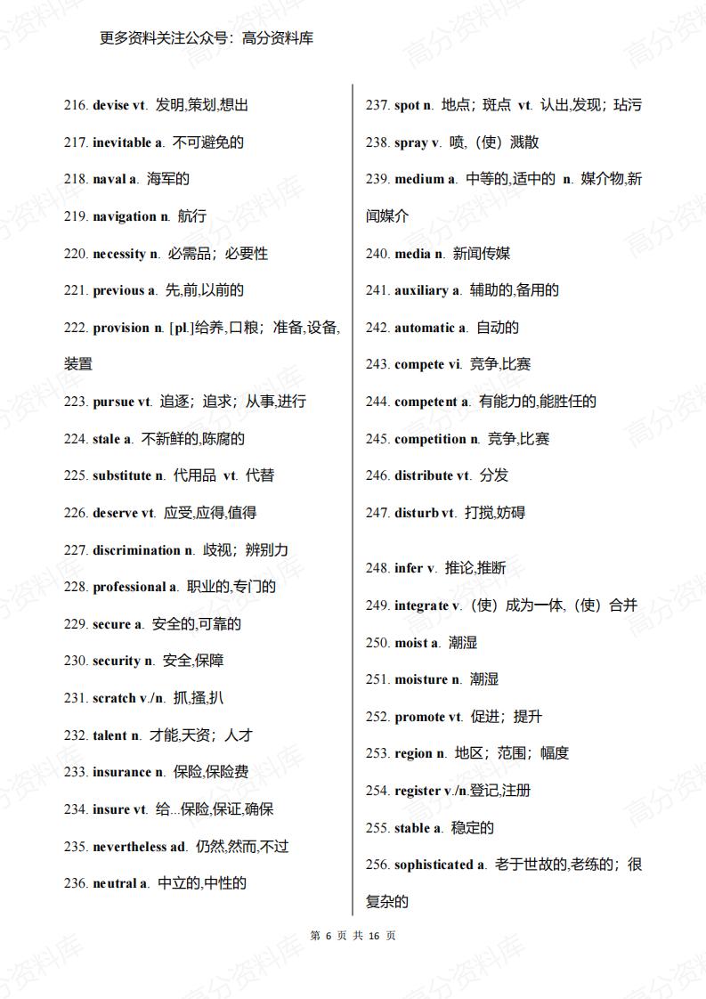 高中英语-历年高考常见的690个高频词插图高中英语5