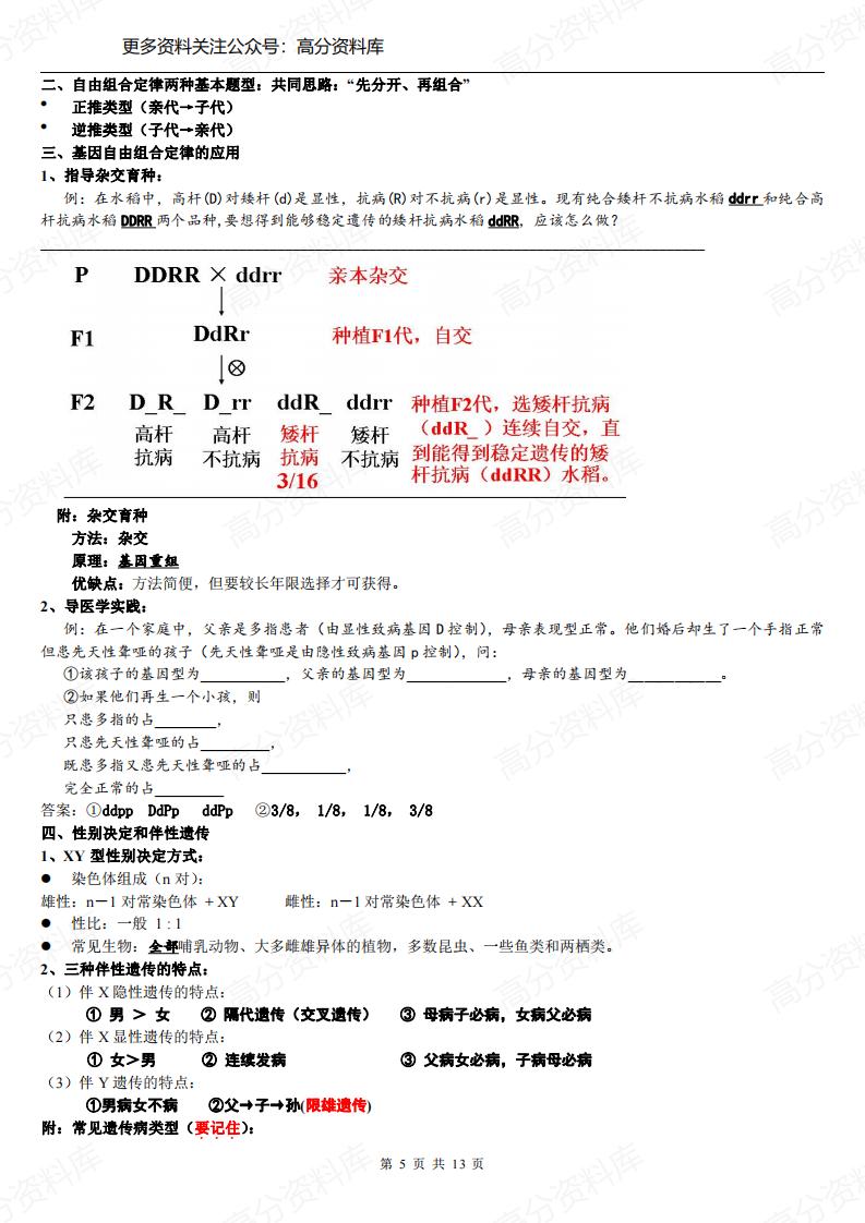 高中生物-苏教版必修二知识点总结插图高中生物4