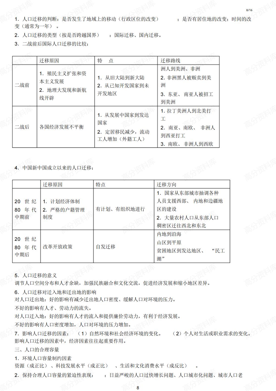 高中地理-必备知识清单插图高中地理7
