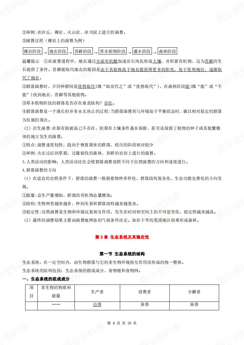 高中生物-新教材人教版选择性必修2《生物与环境》知识点插图高中生物7